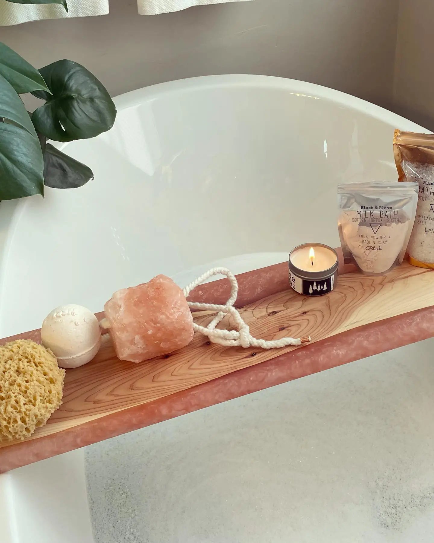 Handmade Resin Bath tub Tray