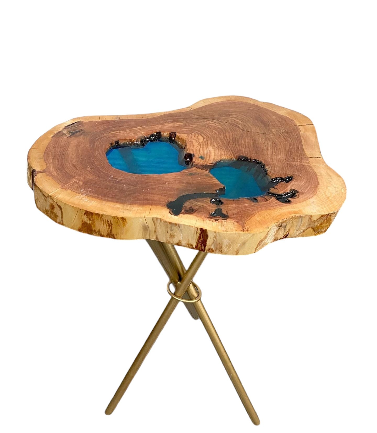 Custom Resin and Wood Coffee Table