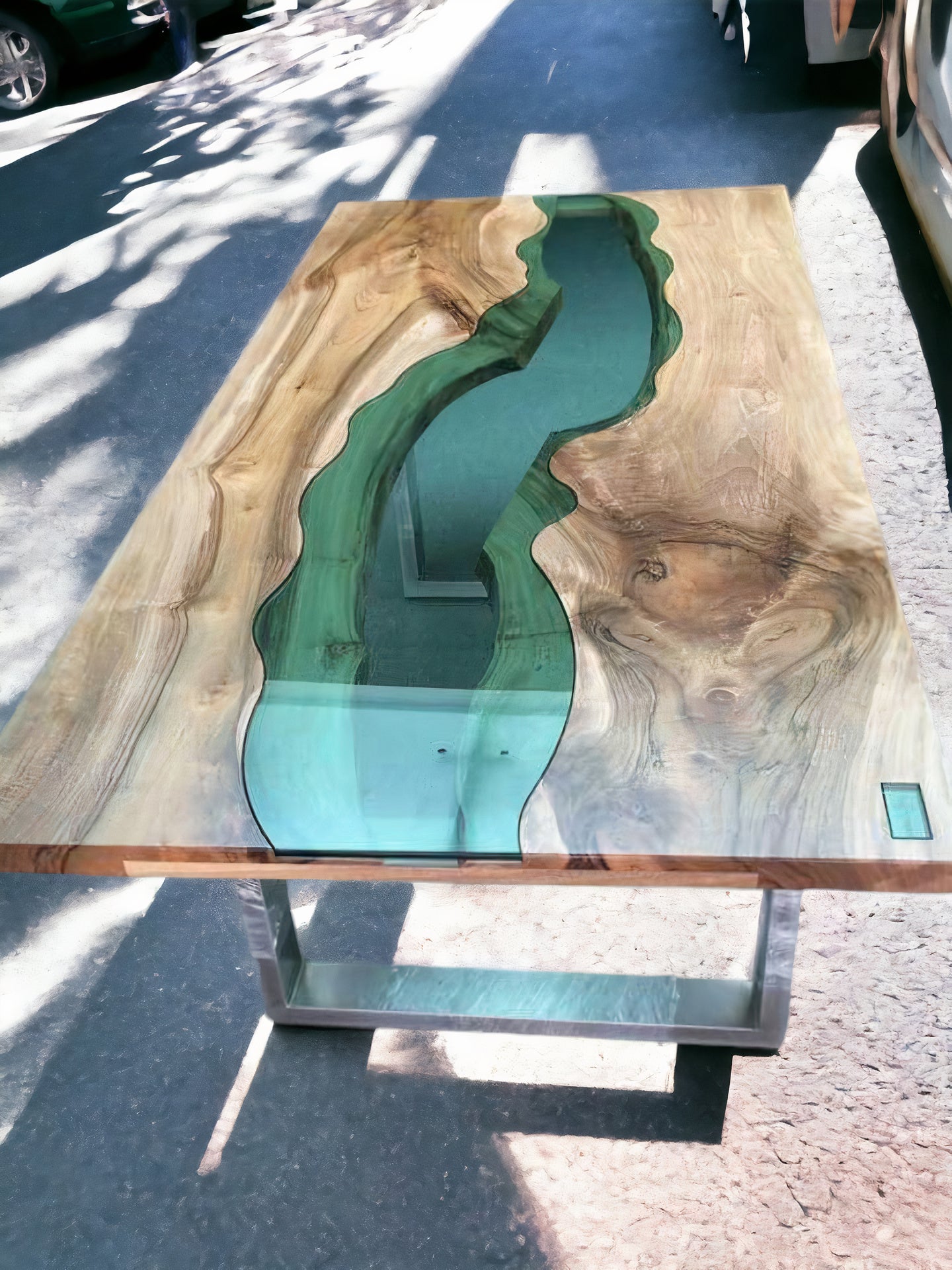 Resin Live Edge River Table Top