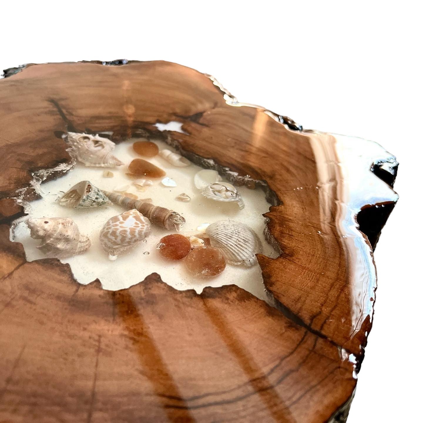 Custom Resin And Wood Coffee Table