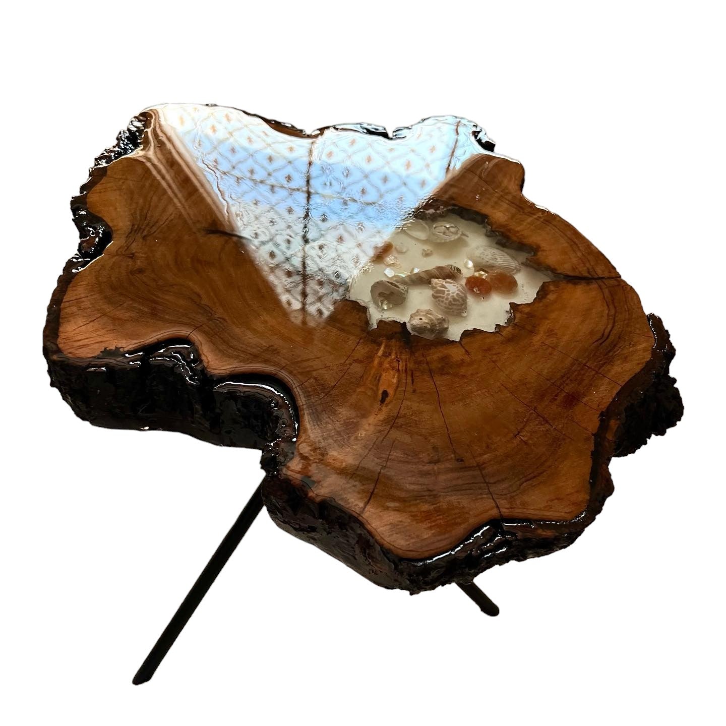 Custom Resin And Wood Coffee Table