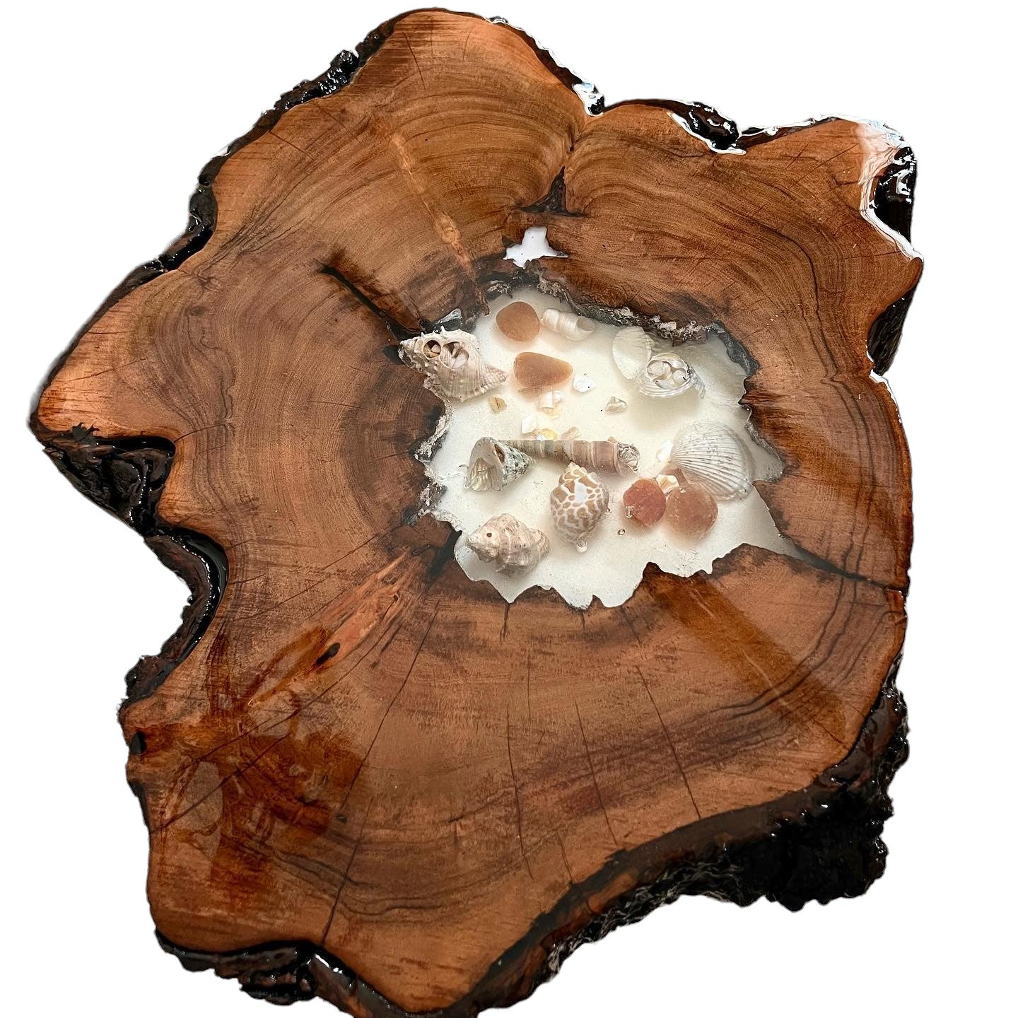 Custom Resin And Wood Coffee Table