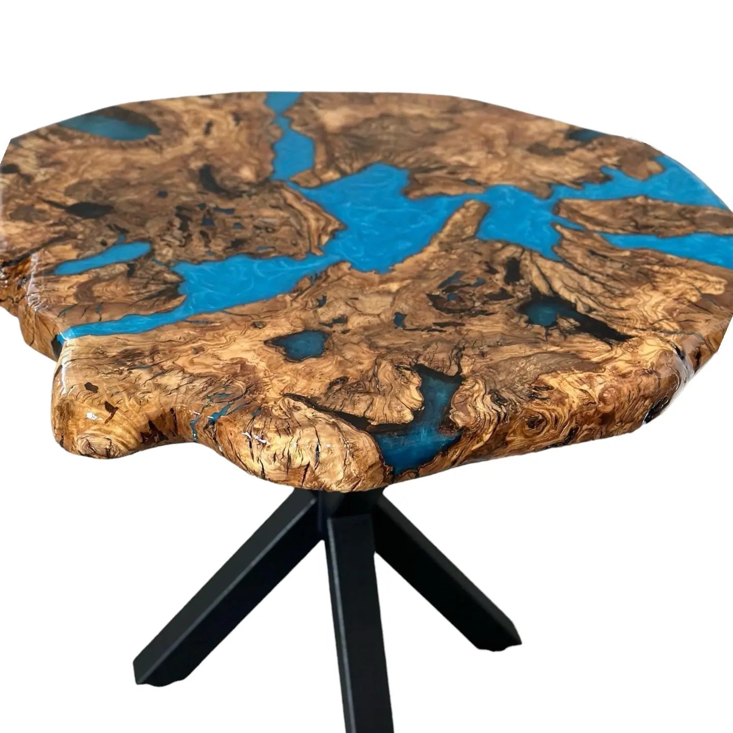 Live Edge Resin Wooden Table Top