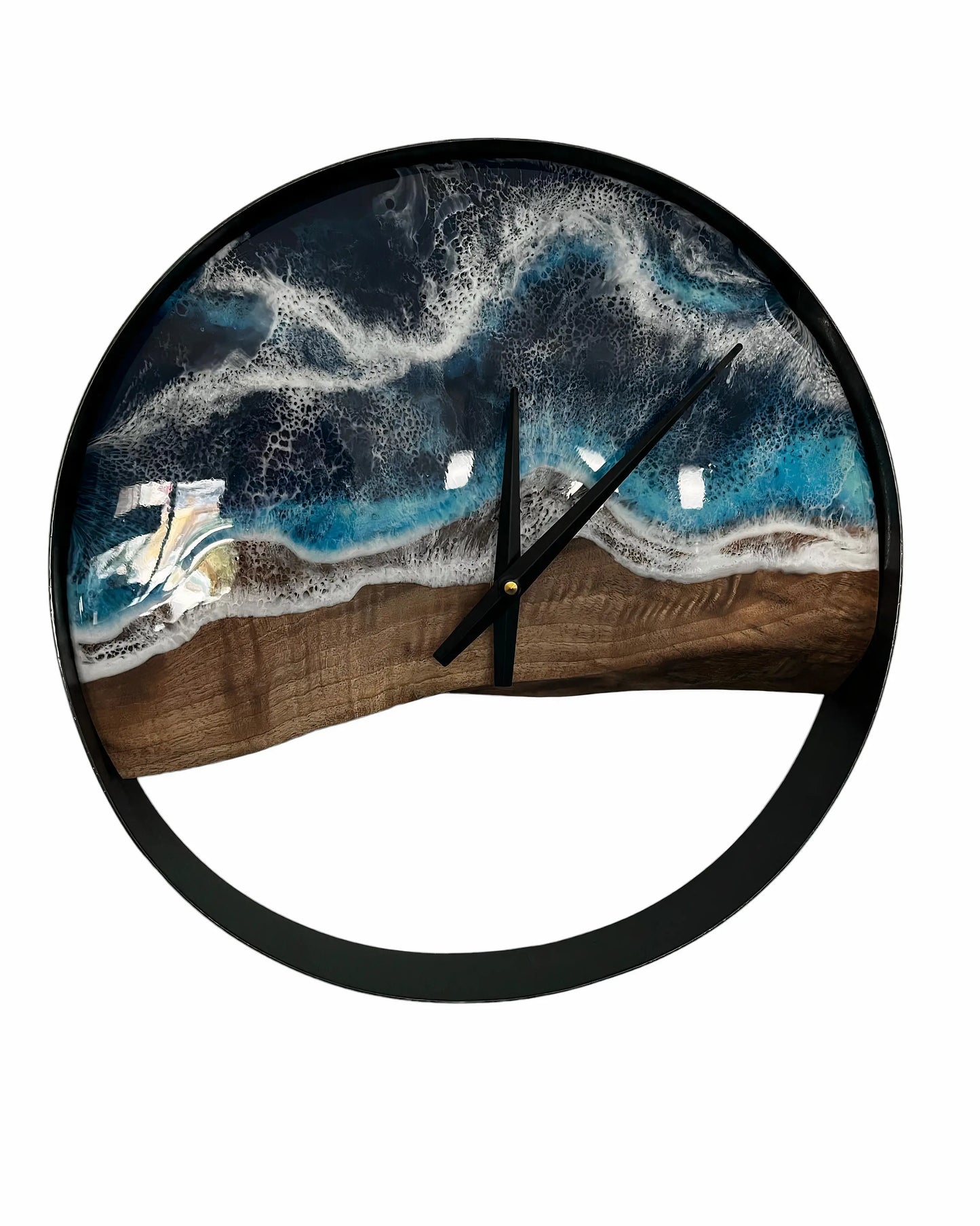 Epoxy Resin Beach Theme Wall Clock