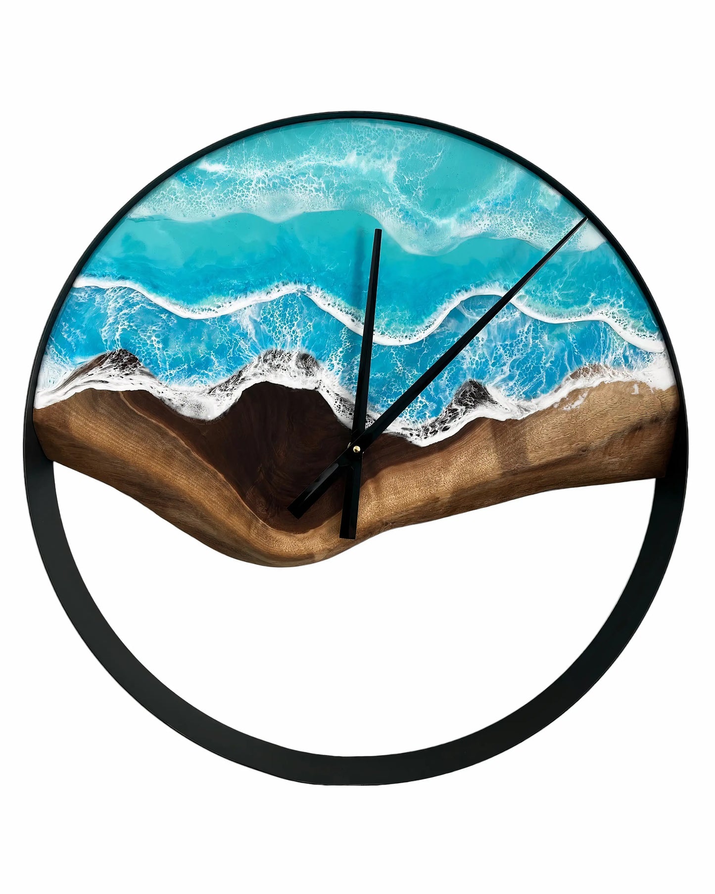 Epoxy Resin Beach Theme Wall Clock