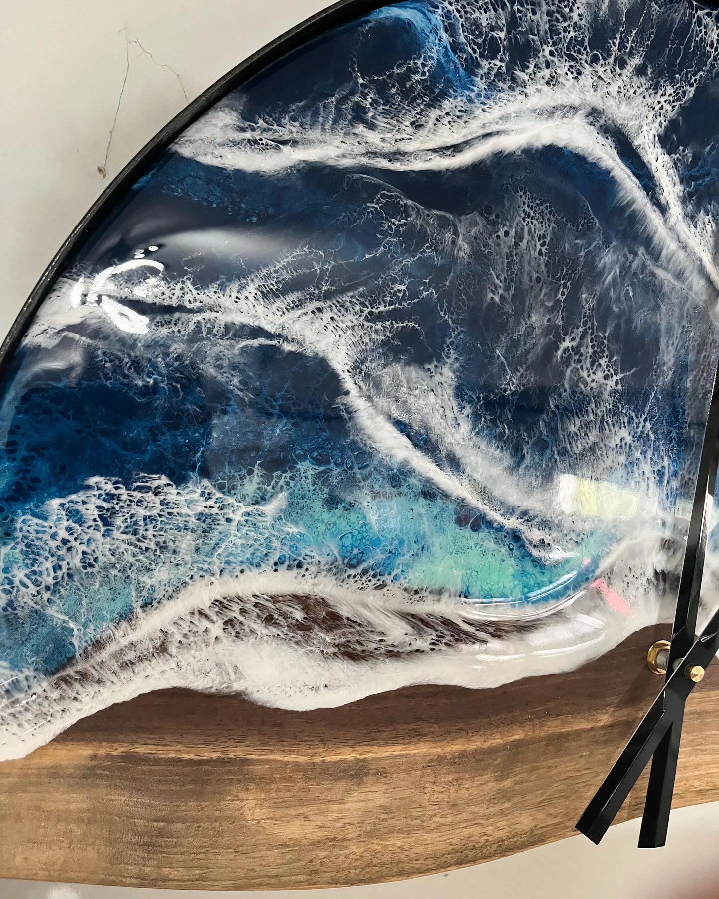 Epoxy Resin Beach Theme Wall Clock