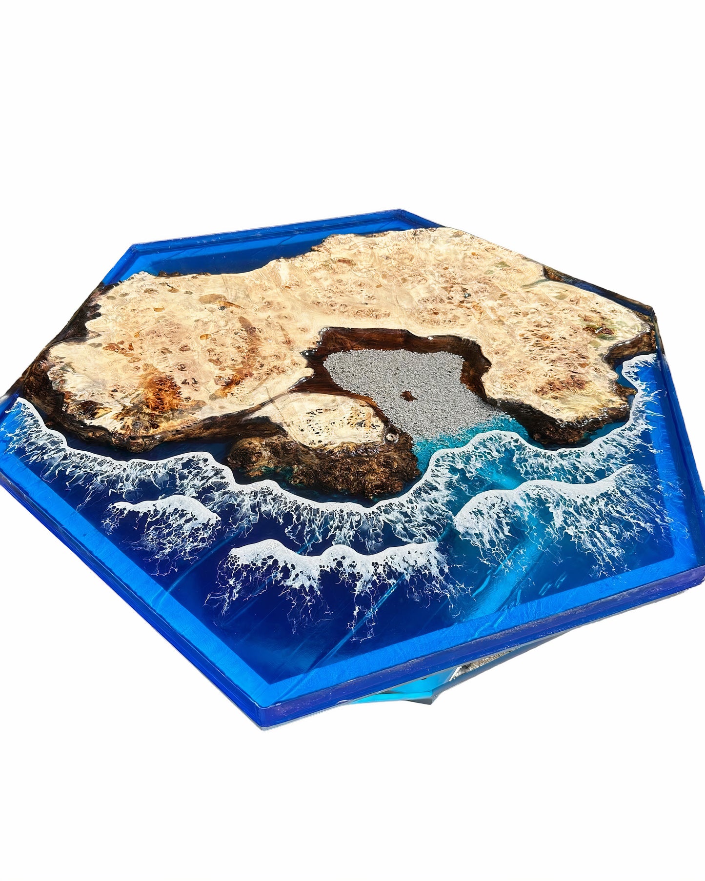 Resin and Wood Beach Theme Table Top