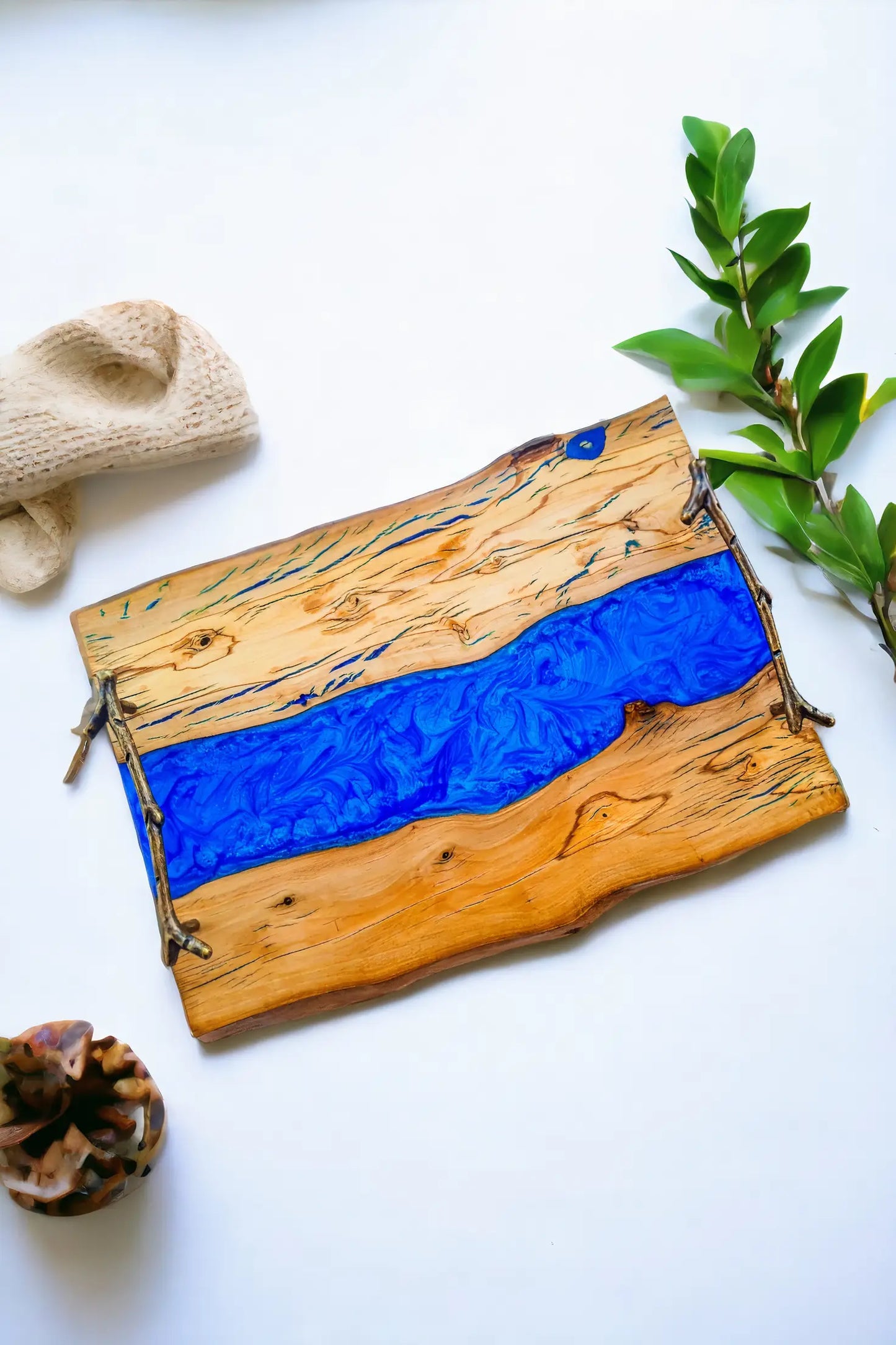 Epoxy Resin And Wood Charcuterie Serving Board