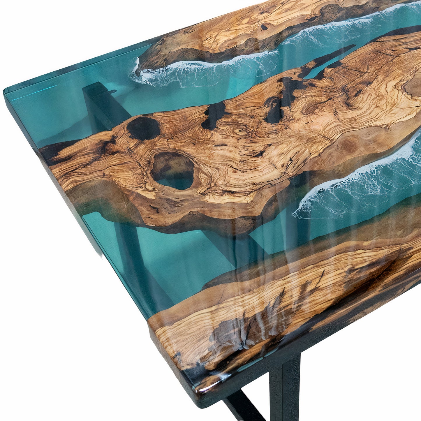 Custom Epoxy Live Edge Dinning Table Top