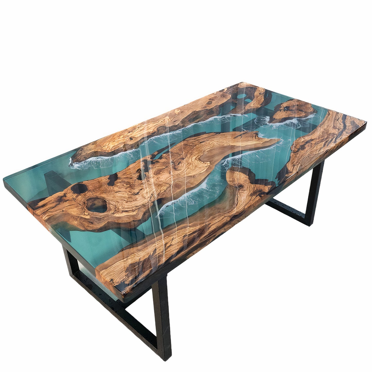 Custom Epoxy Live Edge Dinning Table Top
