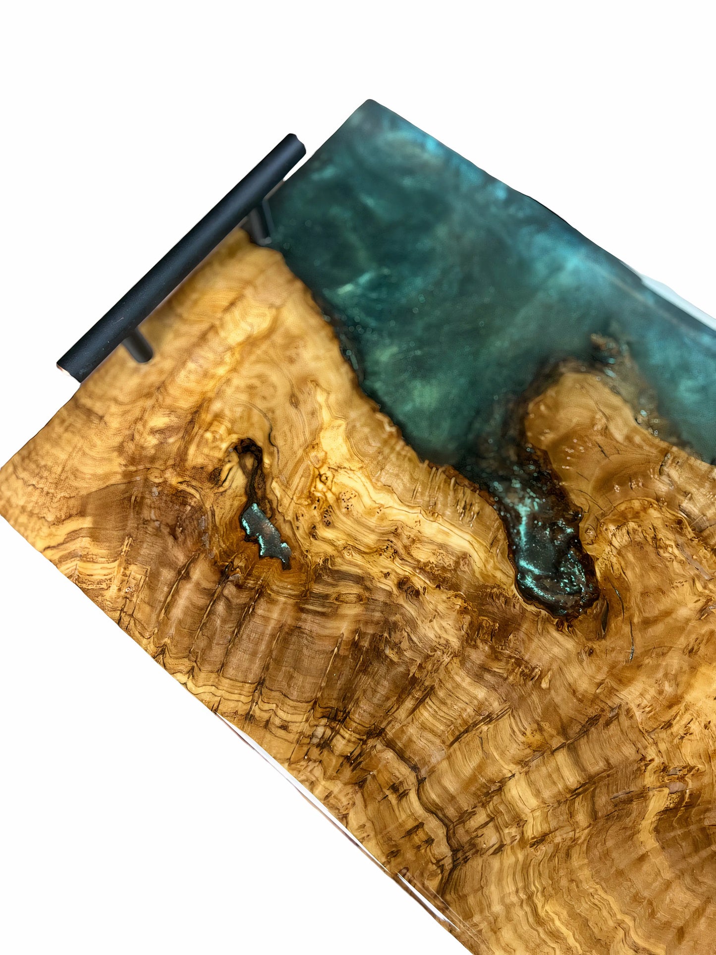 Epoxy Resin and Wood Serving Tray