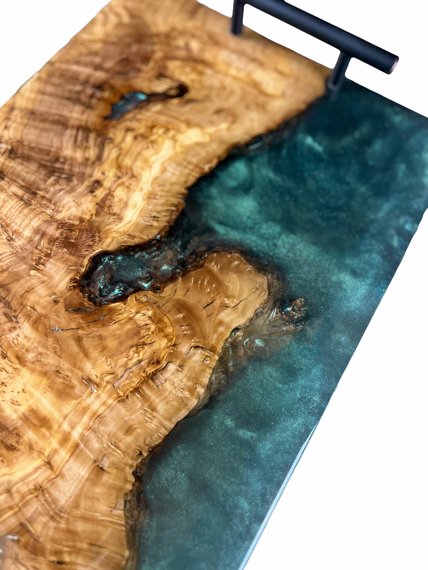 Epoxy Resin and Wood Serving Tray
