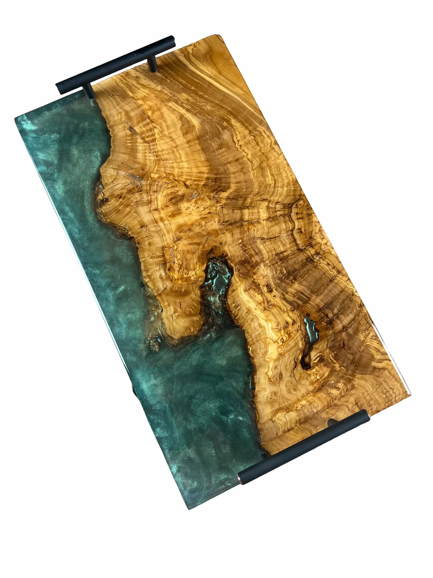 Epoxy Resin and Wood Serving Tray