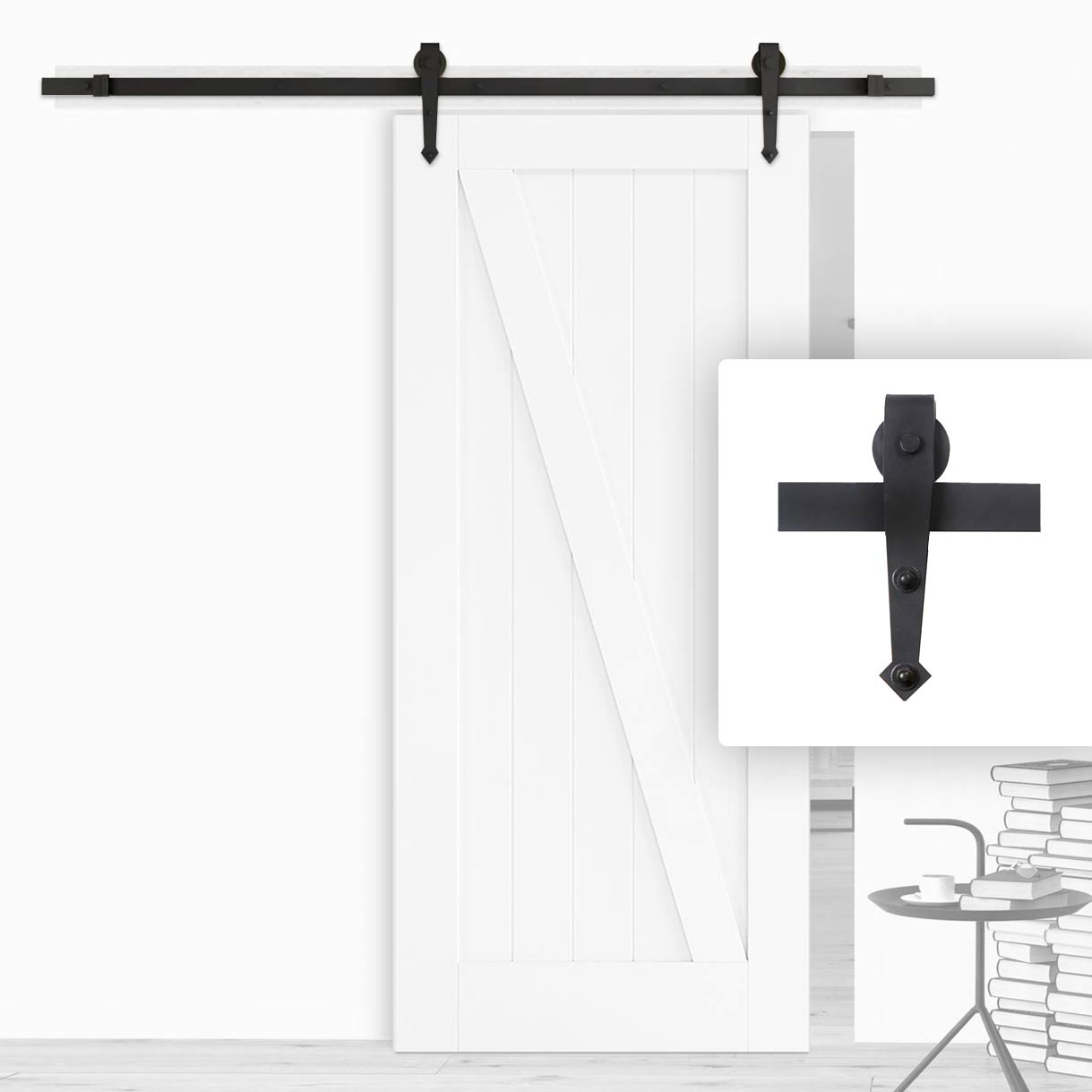 Custom Epoxy And Wood River Barn Door