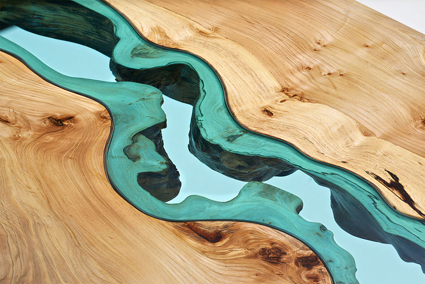 Resin Live Edge River Table Top