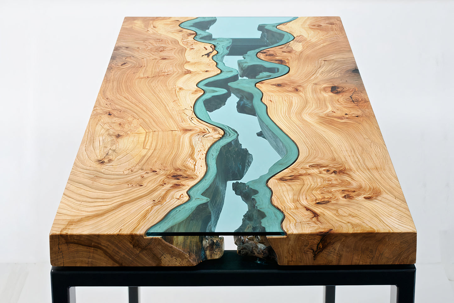 Resin Live Edge River Table Top