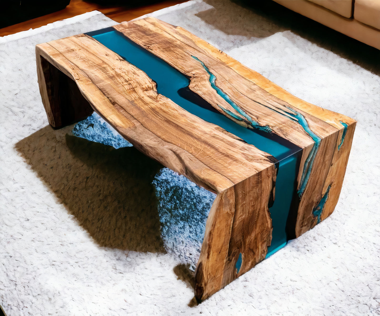 Epoxy River Waterfall Table