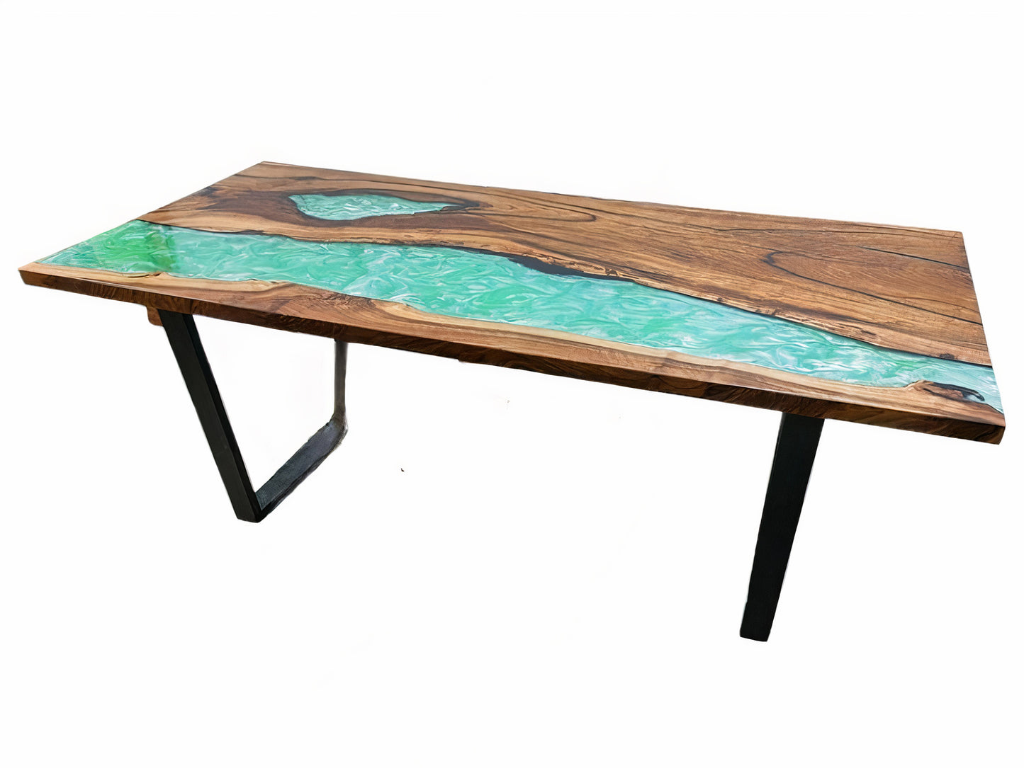 Epoxy Ocean Waves Dining Table