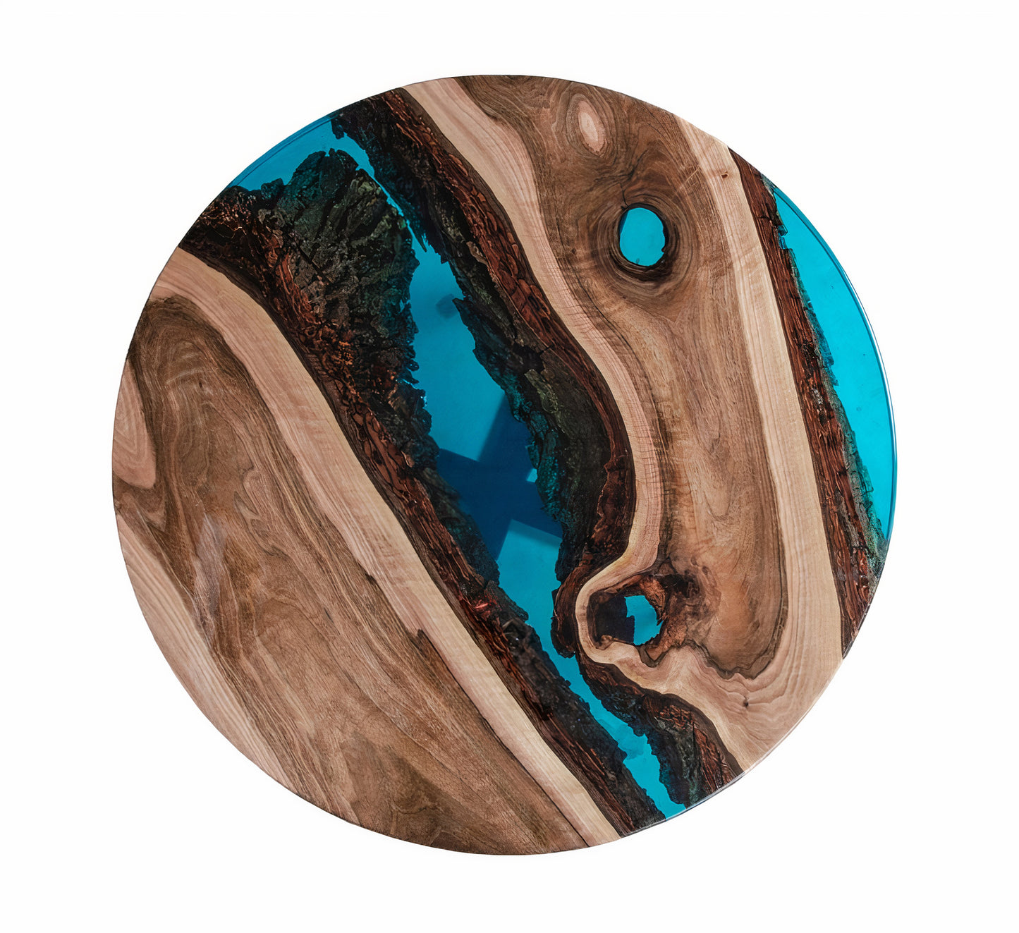 Handcrafted Resin and Wood Table Top