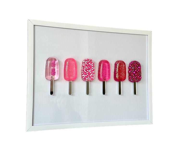 Handmade Epoxy Popsicle Wall Pop Art