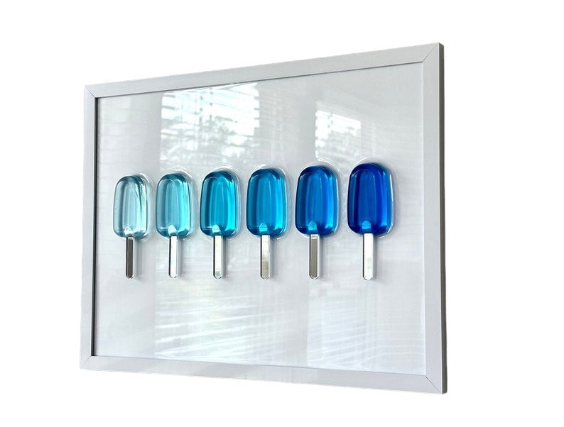 Handmade Blue Popsicle Frame