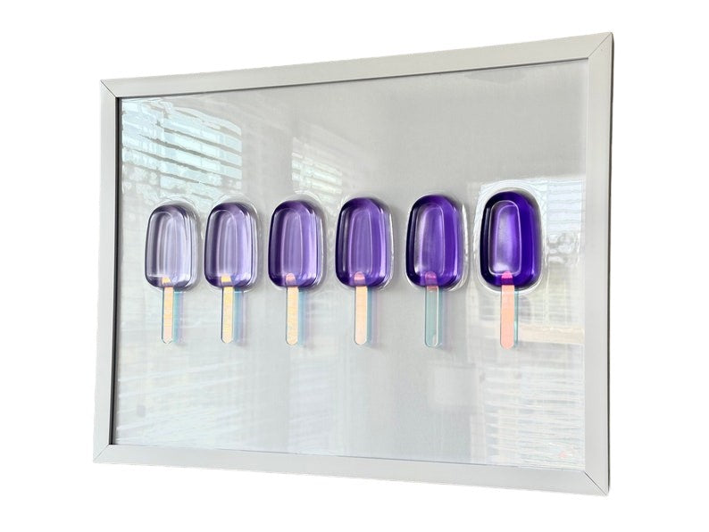 Handmade Purple Epoxy Popsicle Frame