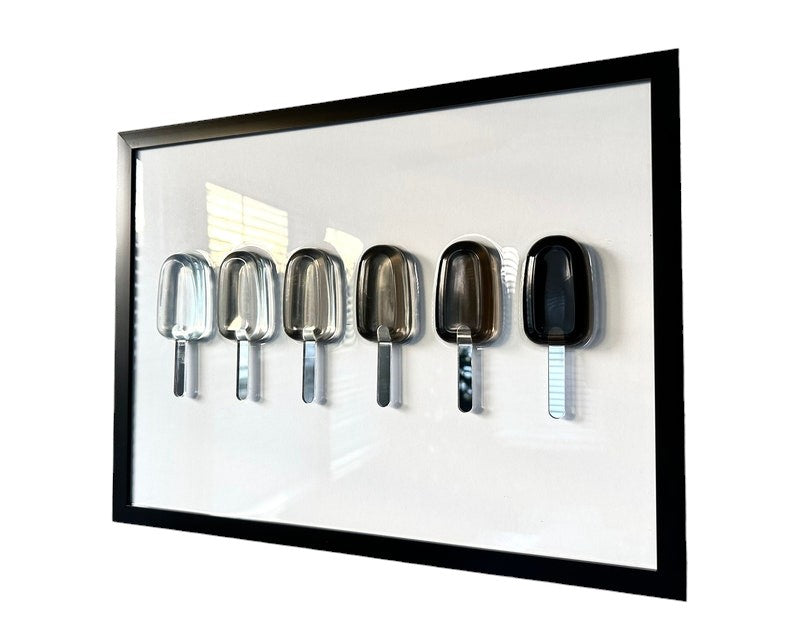Handmade Epoxy Black Popsicle Pop Art