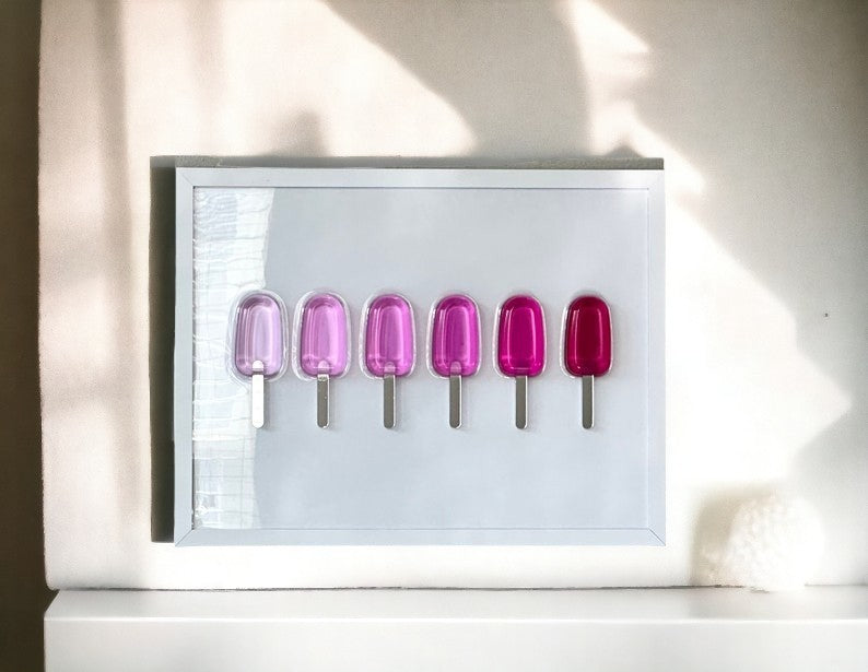 Handmade Epoxy Resin Popsicle Wall Art