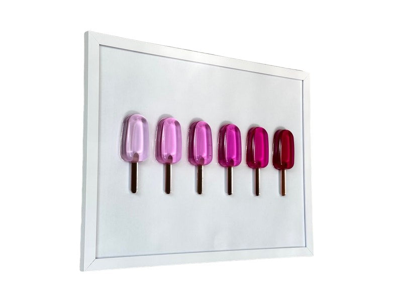 Handmade Epoxy Resin Popsicle Wall Art