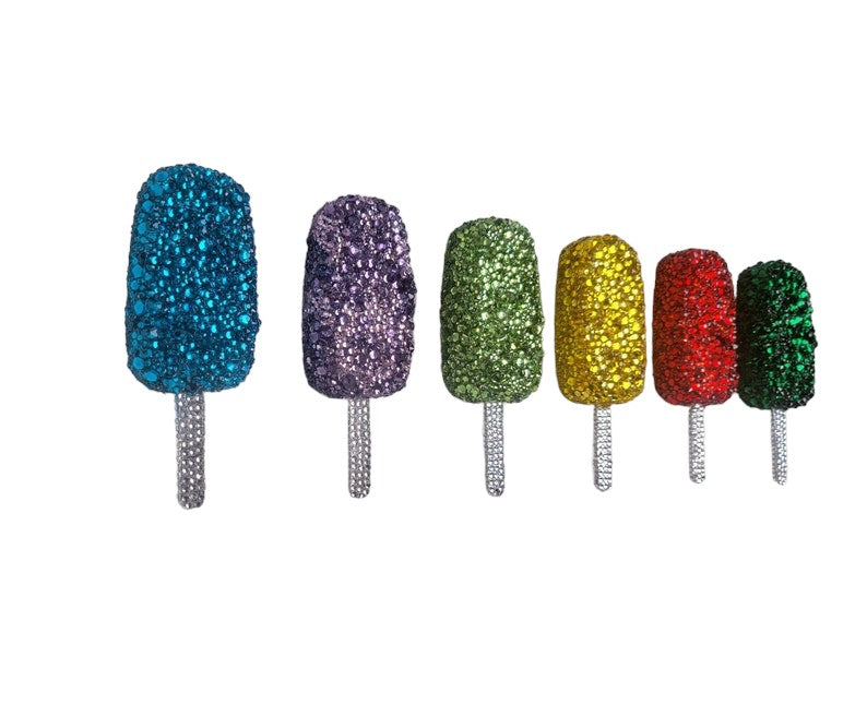 Colorful Epoxy Popsicle with beads