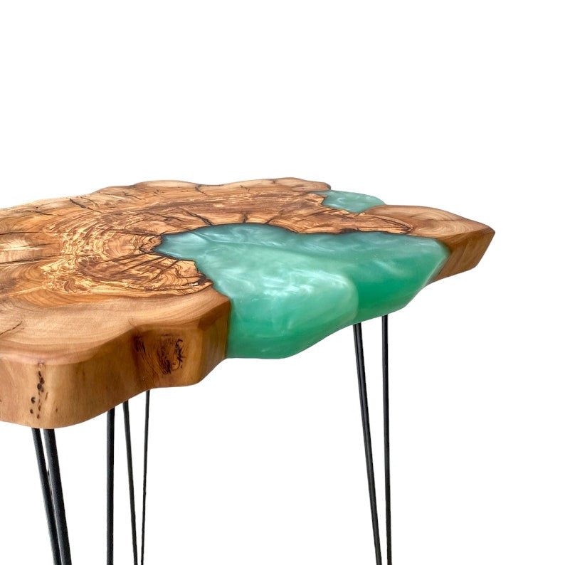 Live Edge Epoxy And Wood Coffee Table