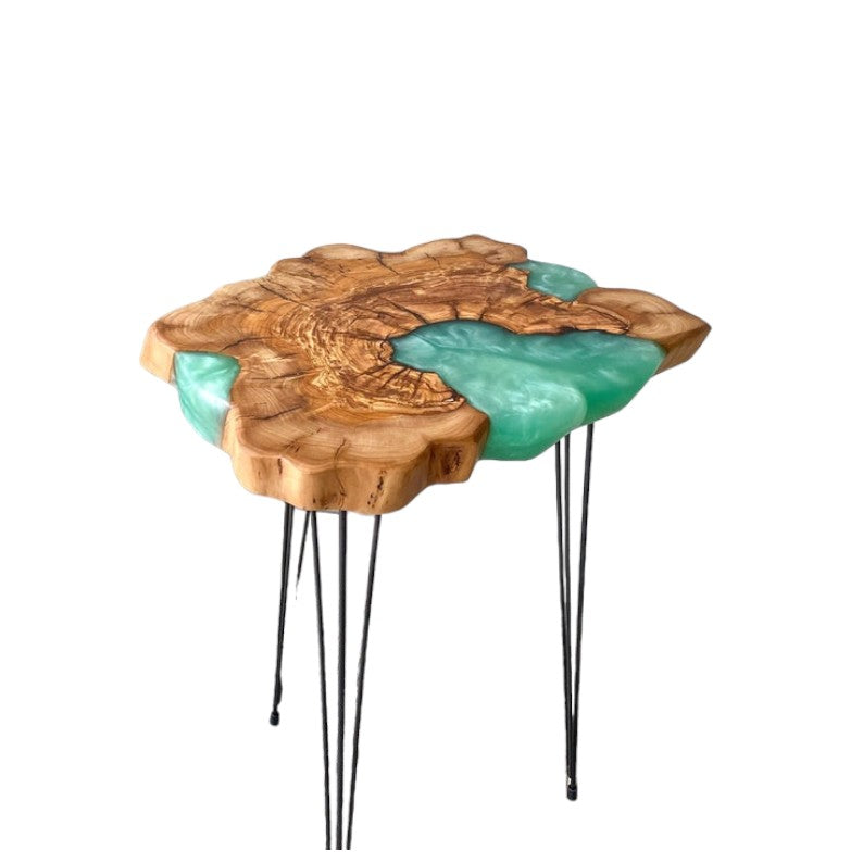 Live Edge Epoxy And Wood Coffee Table