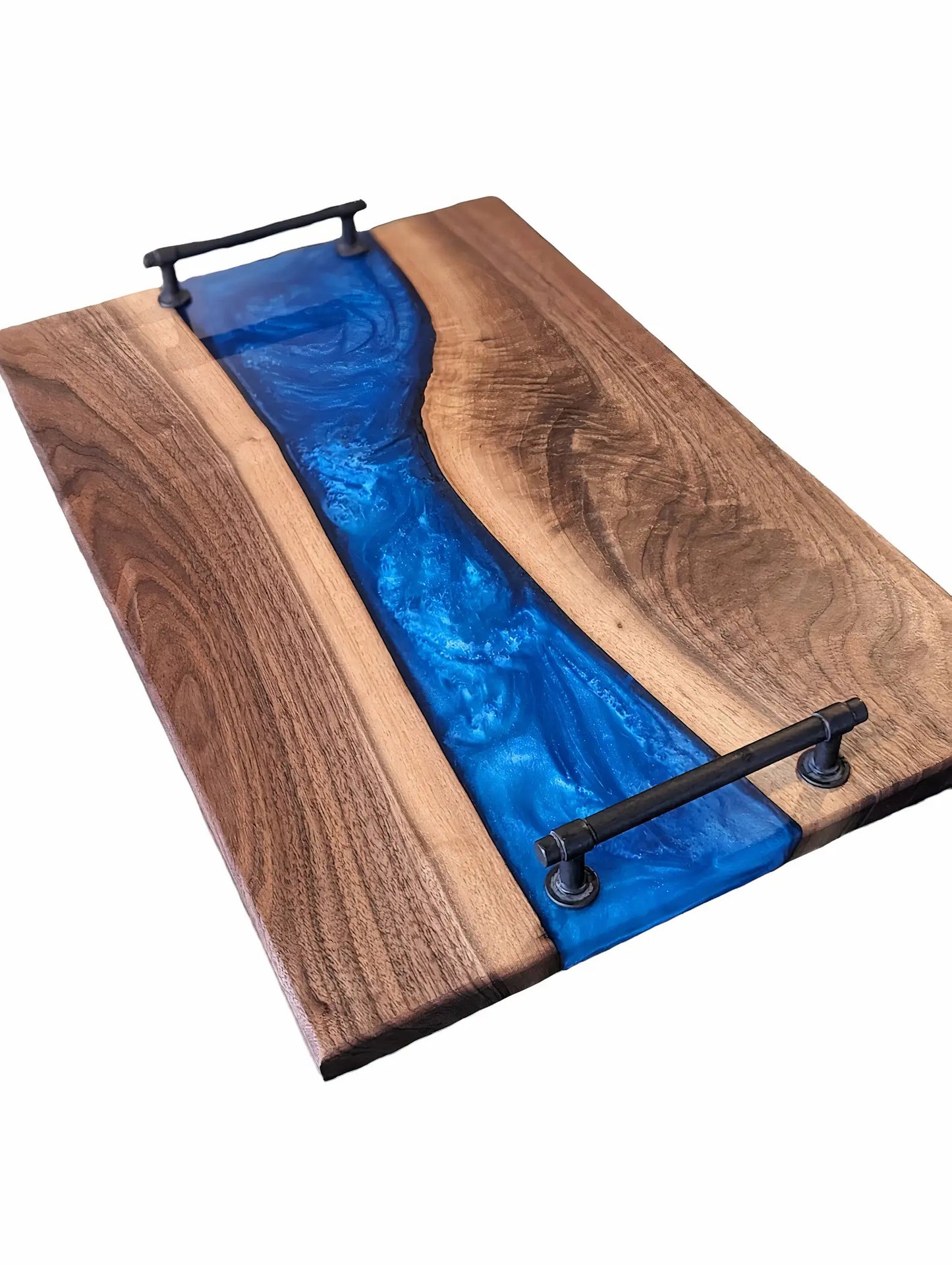Handmade Resin Serving Tray with Handles