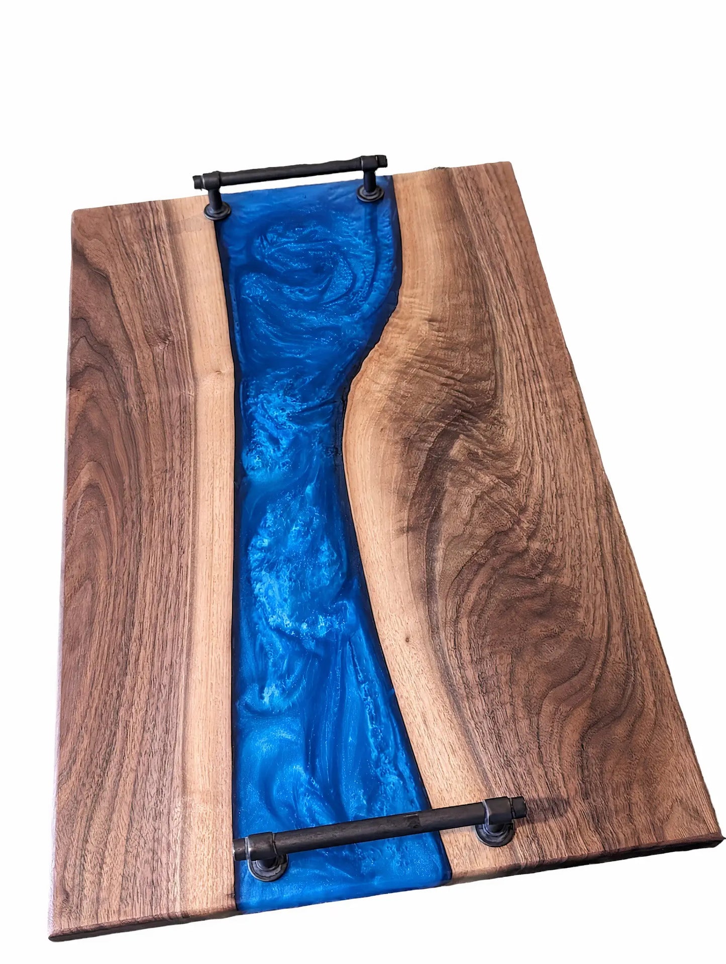 Handmade Resin Serving Tray with Handles