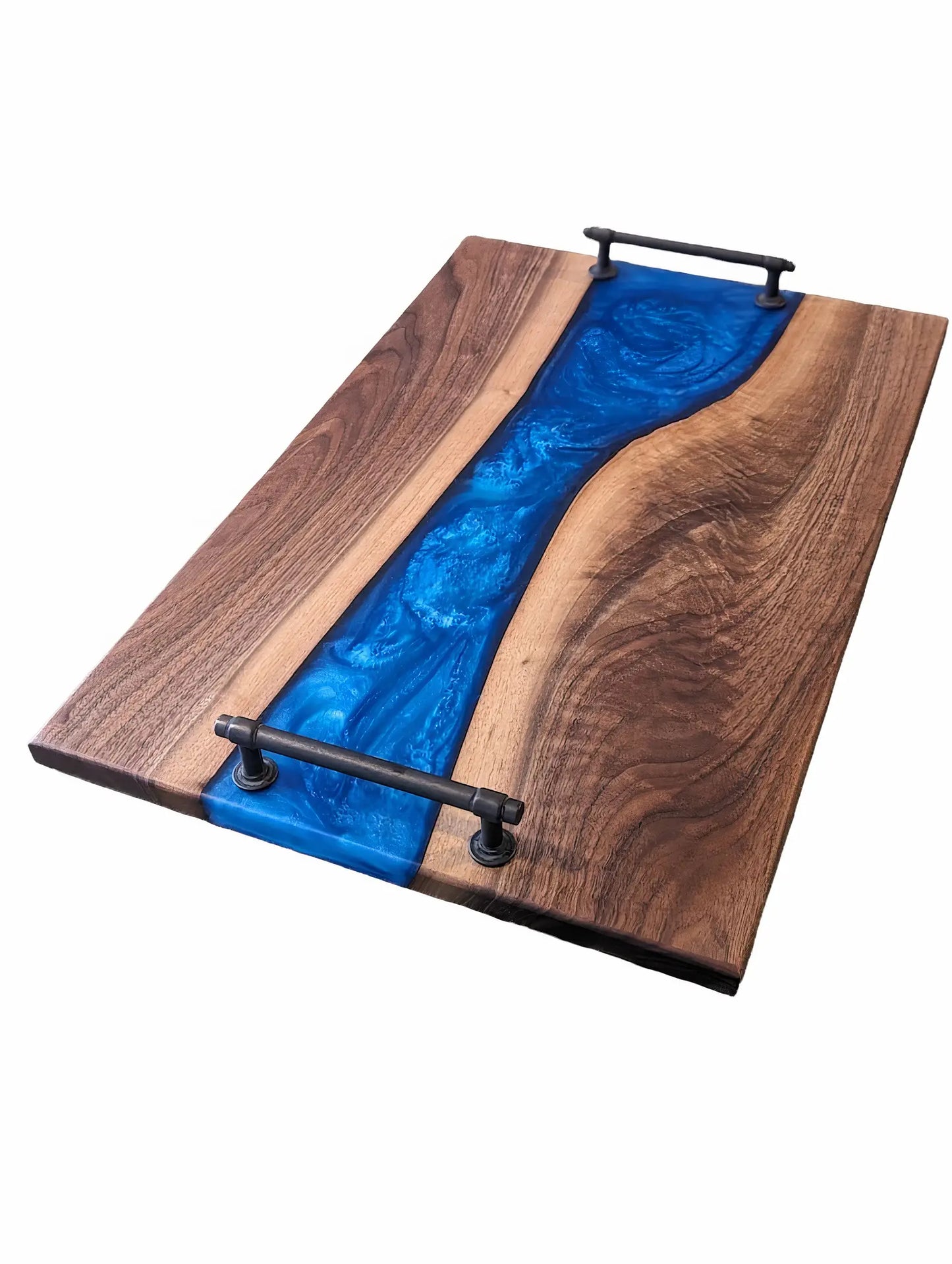 Handmade Resin Serving Tray with Handles