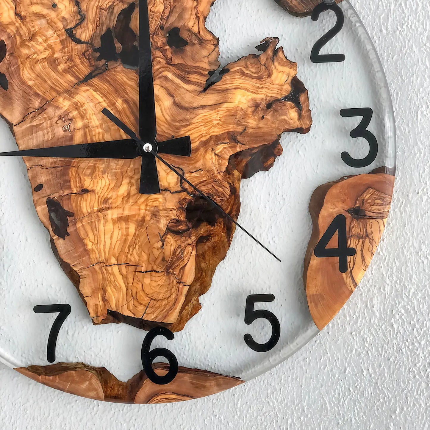 Handcrafted Clear Resin Wall Clock