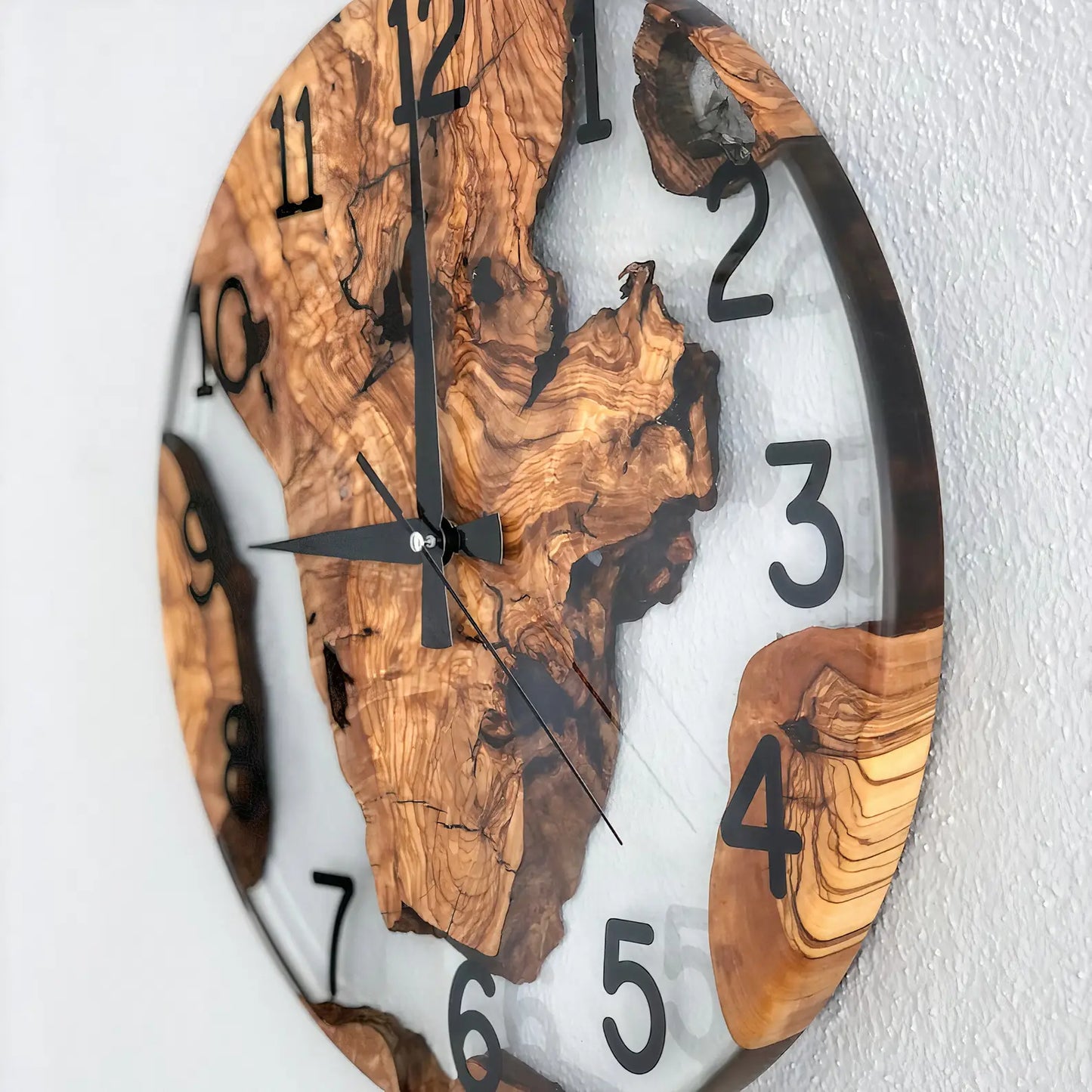 Handcrafted Clear Resin Wall Clock