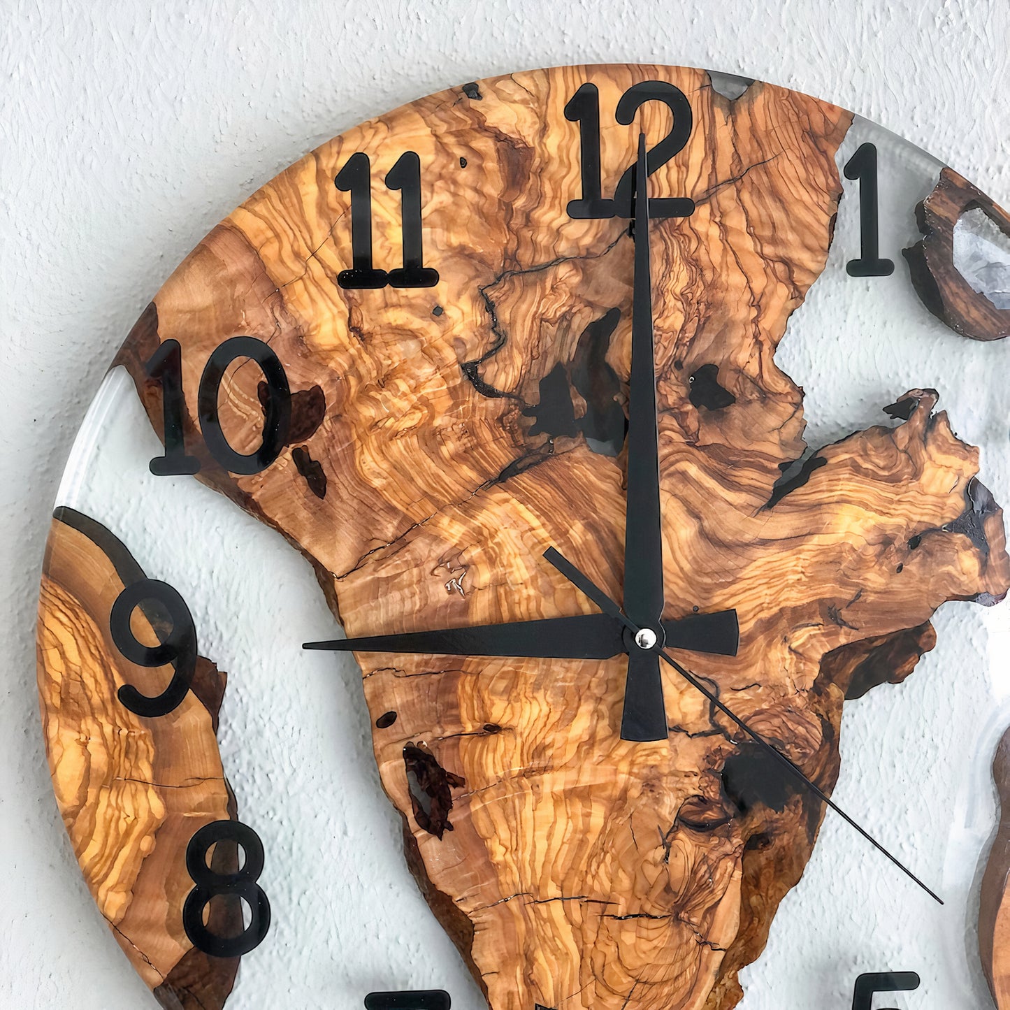 Handcrafted Clear Resin Wall Clock