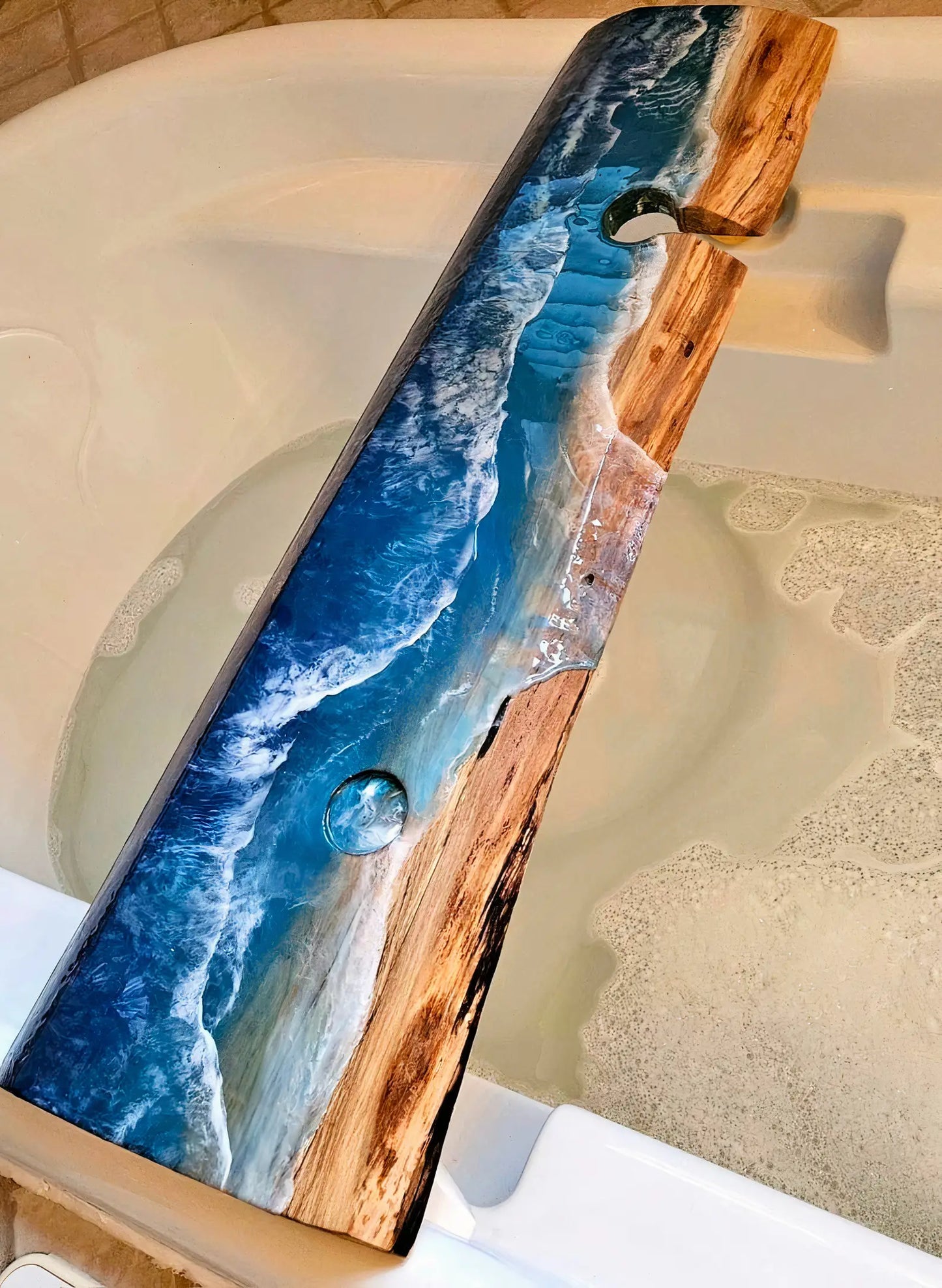 Handmade Beach Theme Bath Tub Tray