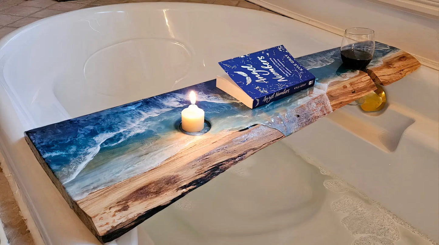 Handmade Beach Theme Bath Tub Tray