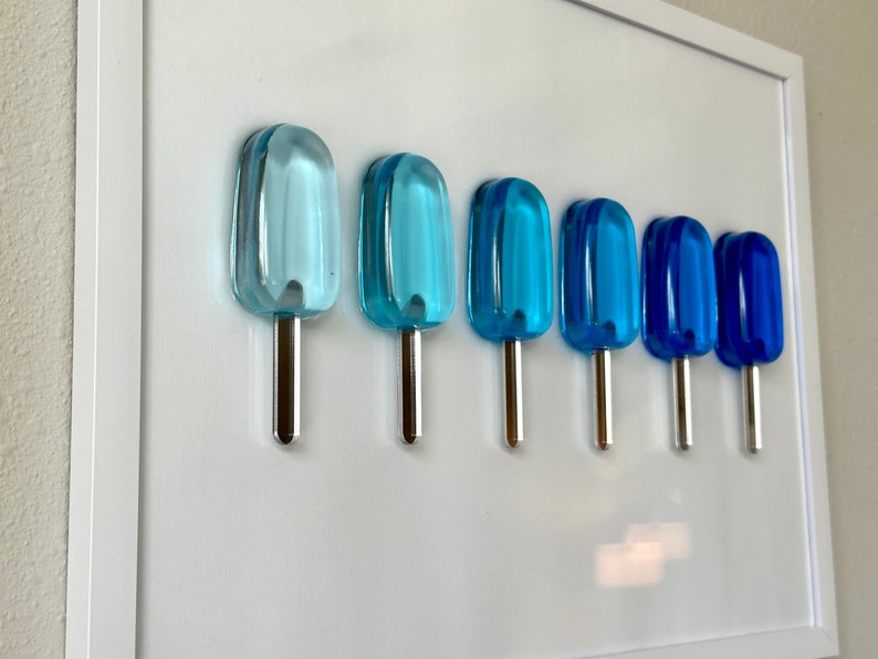 Handmade Blue Popsicle Frame