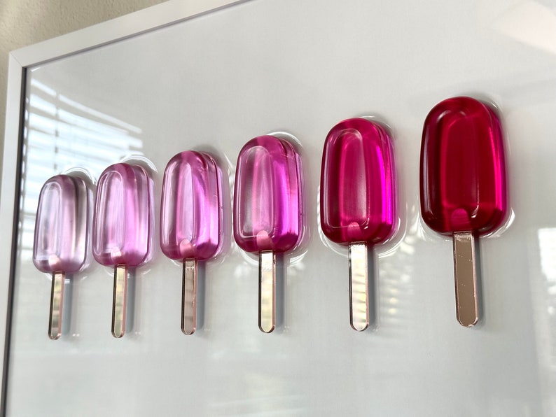 Handmade Epoxy Resin Popsicle Wall Art
