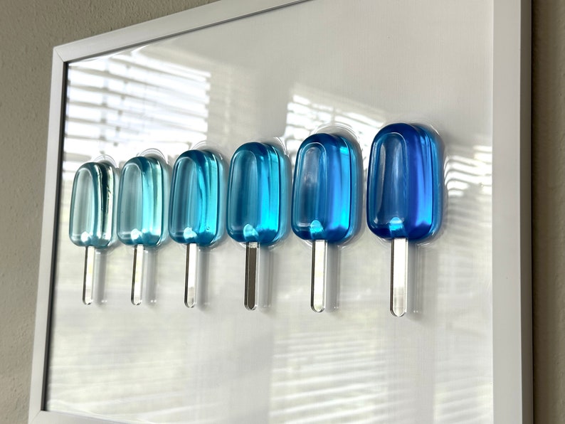 Handmade Blue Popsicle Frame