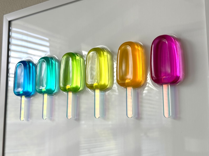 Handmade Rainbow Popsicle Wall Hanging