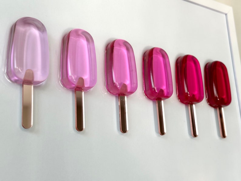 Handmade Epoxy Resin Popsicle Wall Art