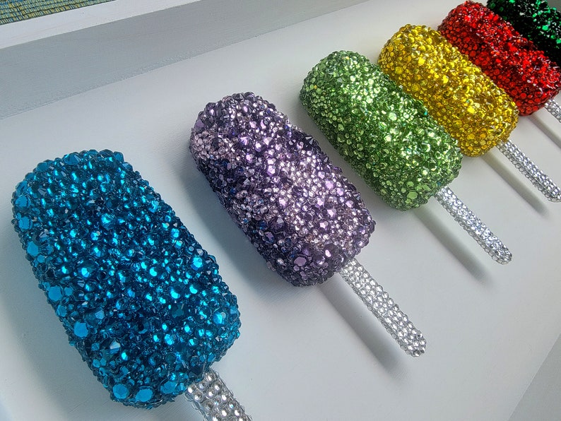 Colorful Epoxy Popsicle with beads