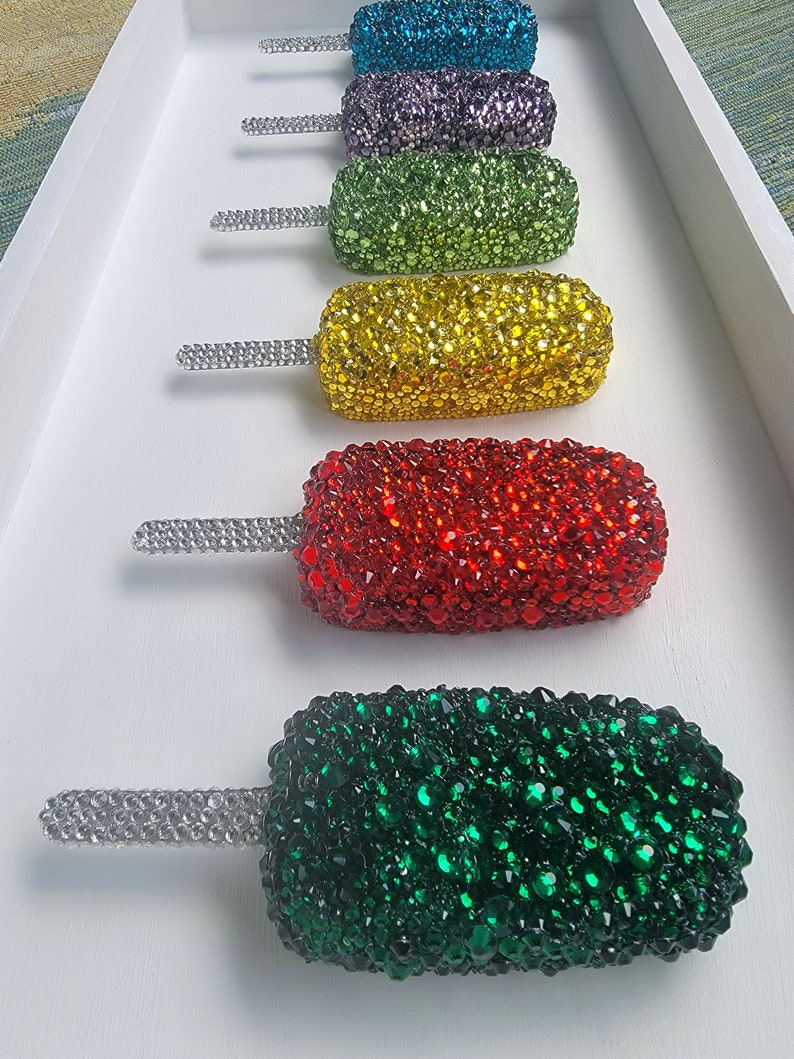 Colorful Epoxy Popsicle with beads