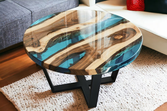 Handcrafted Resin and Wood Table Top