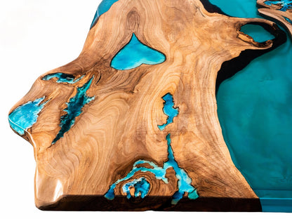 Epoxy and Wood Glow in Dark Table
