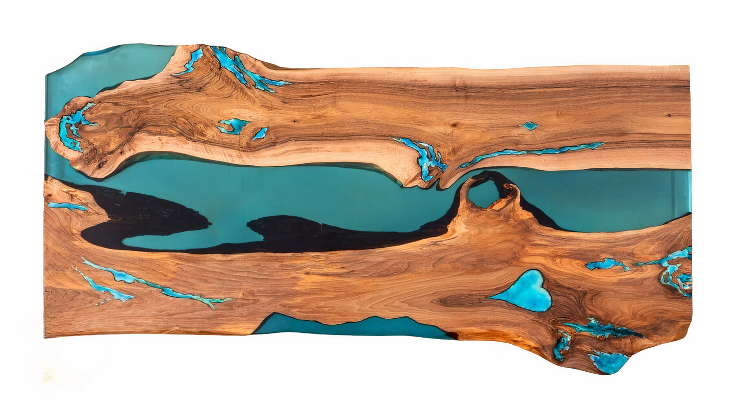 Epoxy and Wood Glow in Dark Table